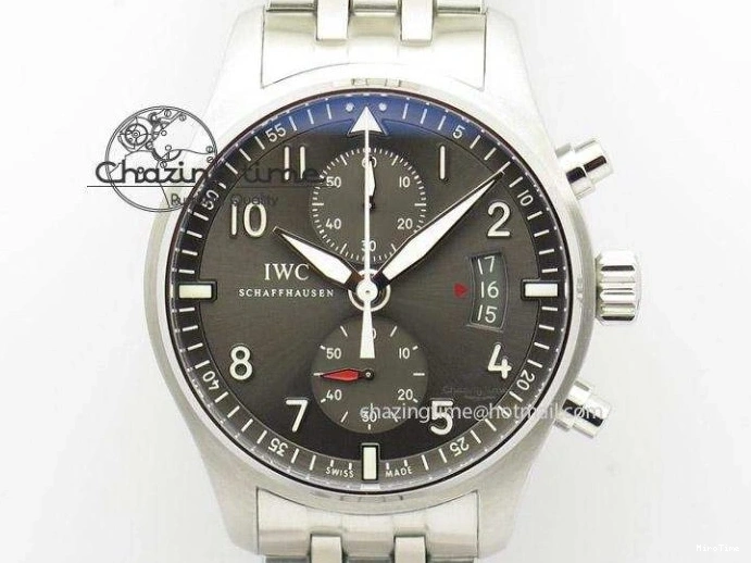 MIROTIME 0522 Durable Portofino 37mm RG V7F 1:1 Best Edition Gray Dial Diamonds Bezel on Black Leather Strap A 7089